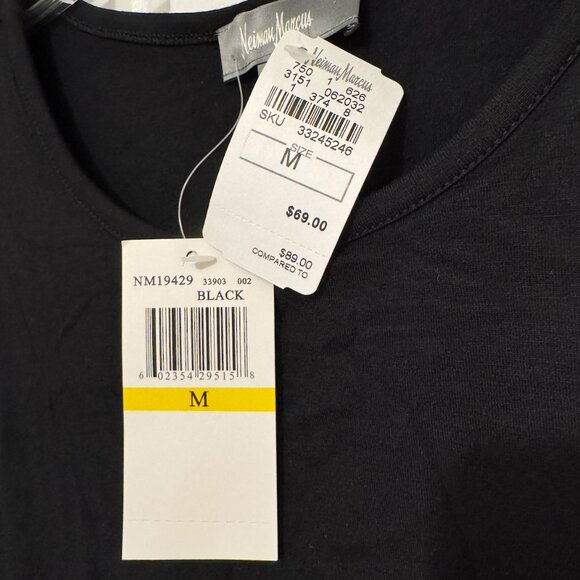 Neiman Marcus Black Maxi T-Shirt Dress – Effortless & Chic - Picture 3 of 3